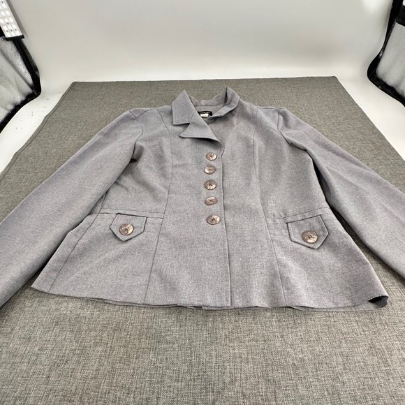 Vintage Spago Before Everything Else Blazer Lightweight Gray size 14 Buttons - Picture 9 of 15